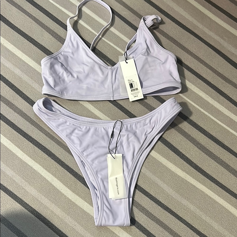 Purple Minimalist Bikini Set